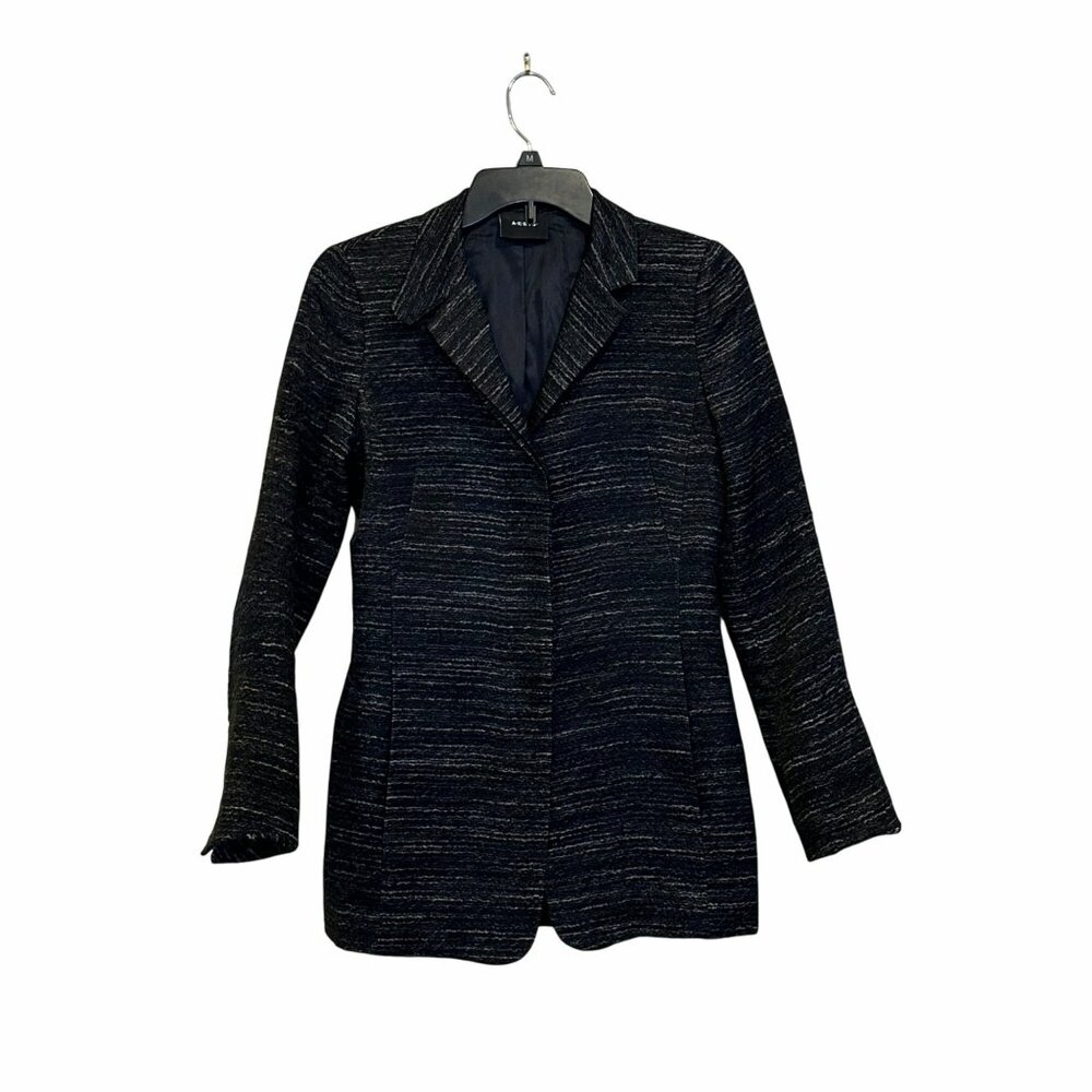 ✨Akris Women's Size US 4  Formal Elegant Wool-Blend Blazer Jacket Black✨
